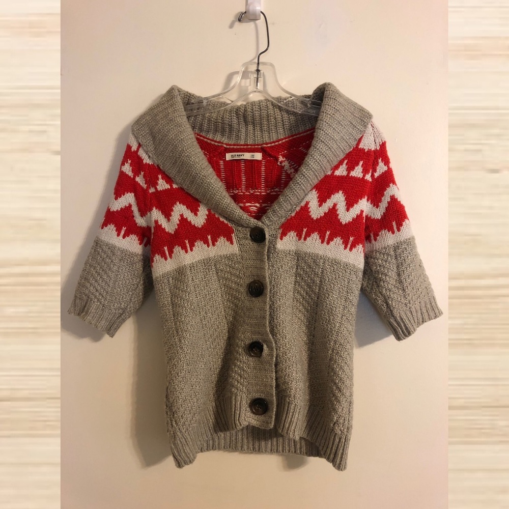 Chevron Red Cardigan